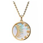 Celestial Mother of Pearl Necklace Gold Product Image