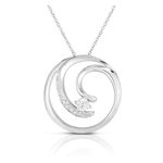 Diamond Swirl Necklace Silver Product Image