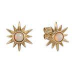 Opal Sun Stud Earrings Gold Product Image