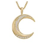 Twisted Moon Necklace Gold Product Image