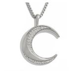 Twisted Moon Necklace Silver Product Image