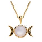 Triple Moon Necklace Gold Product Image
