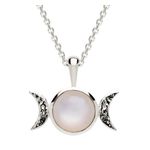 Triple Moon Necklace Silver Product Image