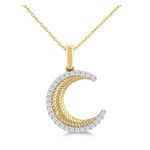 Diamond Crescent Moon Necklace Product Image