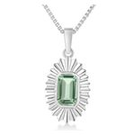 Green Amethyst Aura Necklace Silver Product Image