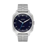 Unisex Fremont 40 Silver-Tone Stainless Steel Watch Dark Blue Dial Product Image