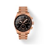 Mens PR516 Chronograph Rose Gold-Told Stainless Steel Watch Black Dial Product Image