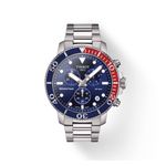 Men's Seastar 1000 Chronograph Stainless Steel Watch, Red/Blue Dial Product Image