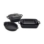 5pc Mixed Baking Dish Set Black Product Image