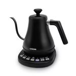 Smart 0.8L Electric Gooseneck Kettle Black Product Image
