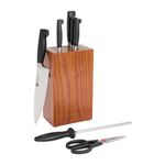 Four Star 8pc Knife Block Set Brown Ash Wood Product Image