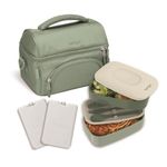 Deluxe 4 Piece Lunch Set Khaki Green Product Image