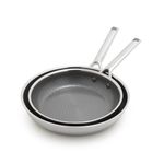 Apex Stainless Steel 2pc Frypan Set - 9.5" & 11" Product Image
