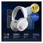 SteelSeries - Arctis Nova 3P Wireless Over-the-Ear Gaming Headset with 2.4Ghz/Bluetooth for PlayStation, PC, and Switch - White Product Image