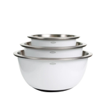 OXO Good Grips 3-Piece Stainless Steel Mixing Bowl Set White Product Image