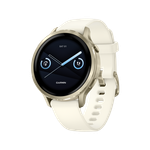 Garmin Venu 4 41mm GPS Smartwatch Lunar Gold with Bone Silicone Band Product Image