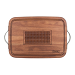 Viking Acacia Carving Board with Juice Well and Metal Handle Product Image