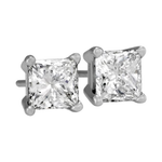 Antwerp Silver Cubic Zirconia Royal Princess Earrings Product Image