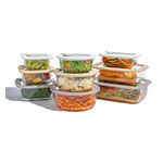 18pc Signature Glass Food Storage Set White Stone Product Image