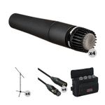 Shure SM57-LC Quad Pack with Cables and Stands Kit Product Image
