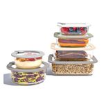 12pc Signature Glass Food Storage Set White Stone Product Image
