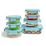 14pc Glass Leakproof Food Storage Set Soft Aqua Product Image
