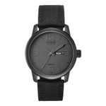 Mens Black Canvas Strap Eco-Drive Watch Black Dial Product Image