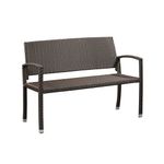 Miles Wicker Patio Bench Mocha Product Image