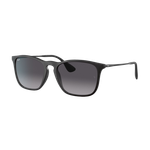 Ray-Ban Chris Gradient Sunglasses Matte Rubber Black/Grey Gradient Matte Rubber Black/Grey Gradient Matte Rubber Black Product Image