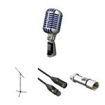 Shure Super 55 Deluxe Vocal Microphone Kit (Chrome Product Image