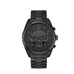 Men's Black Ion-Plated Chronograph Watch, Black Dial Product Image