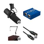 Shure Dual SM-7B Broadcaster Microphones with Clou Product Image