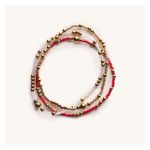 Red White and Gold Bracelet Set Product Image