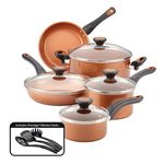 Glide 12pc Nonstick Aluminum Cookware, Copper Product Image