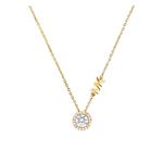 Sterling Silver MK Logo Necklace, Gold Product Image