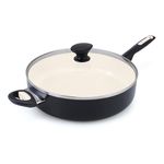 Rio 5qt Ceramic Nonstick Covered Saute Pan, Black Product Image