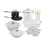 20pc Mixed Material Kitchen Set White Product Image