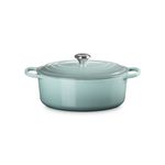 6.75qt Signature Cast Iron Oval Dutch Oven Sea Salt Product Image