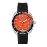 Mens Devil Diver Orange & Black Strap Watch Orange Dial Product Image