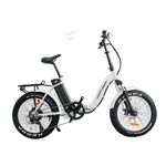 Happy Everywhere Folding Step-Thru Electric Bike White Product Image