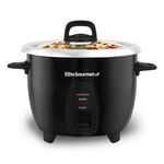 10 Cup Rice Cooker w/ Stainless Steel Cooking Pot Black Product Image