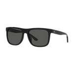 Coach Beveled Signature Flat Top Square Sunglasses Black/Grey Solid Grey Solid Black Product Image