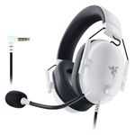 Razer - BlackShark V2 X Wired Over-the-Ear Gaming Headset for PC, PS5, PS4, Switch, Xbox X|S, and Xbox One - White Product Image