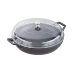 3.5qt Cast Iron Braiser w/ Glass Lid Matte Black Product Image