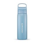 LifeStraw Go 18oz Stainless Steel Water Filter Bottle Icelandic Blue Product Image