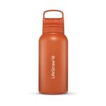 LifeStraw Go 1L Stainless Steel Filtered Water Bottle Kyoto Orange Product Image