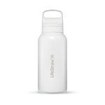 LifeStraw Go 1L Stainless Steel Filtered Water Bottle Polar White Product Image