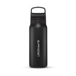 LifeStraw Go 24oz Stainless Steel Filtered Water Bottle Nordic Noir Product Image