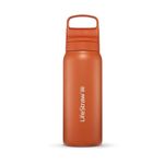 LifeStraw Go 24oz Stainless Steel Filtered Water Bottle Kyoto Orange Product Image