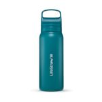LifeStraw Go 24oz Stainless Steel Filtered Water Bottle Laguna Teal Product Image
